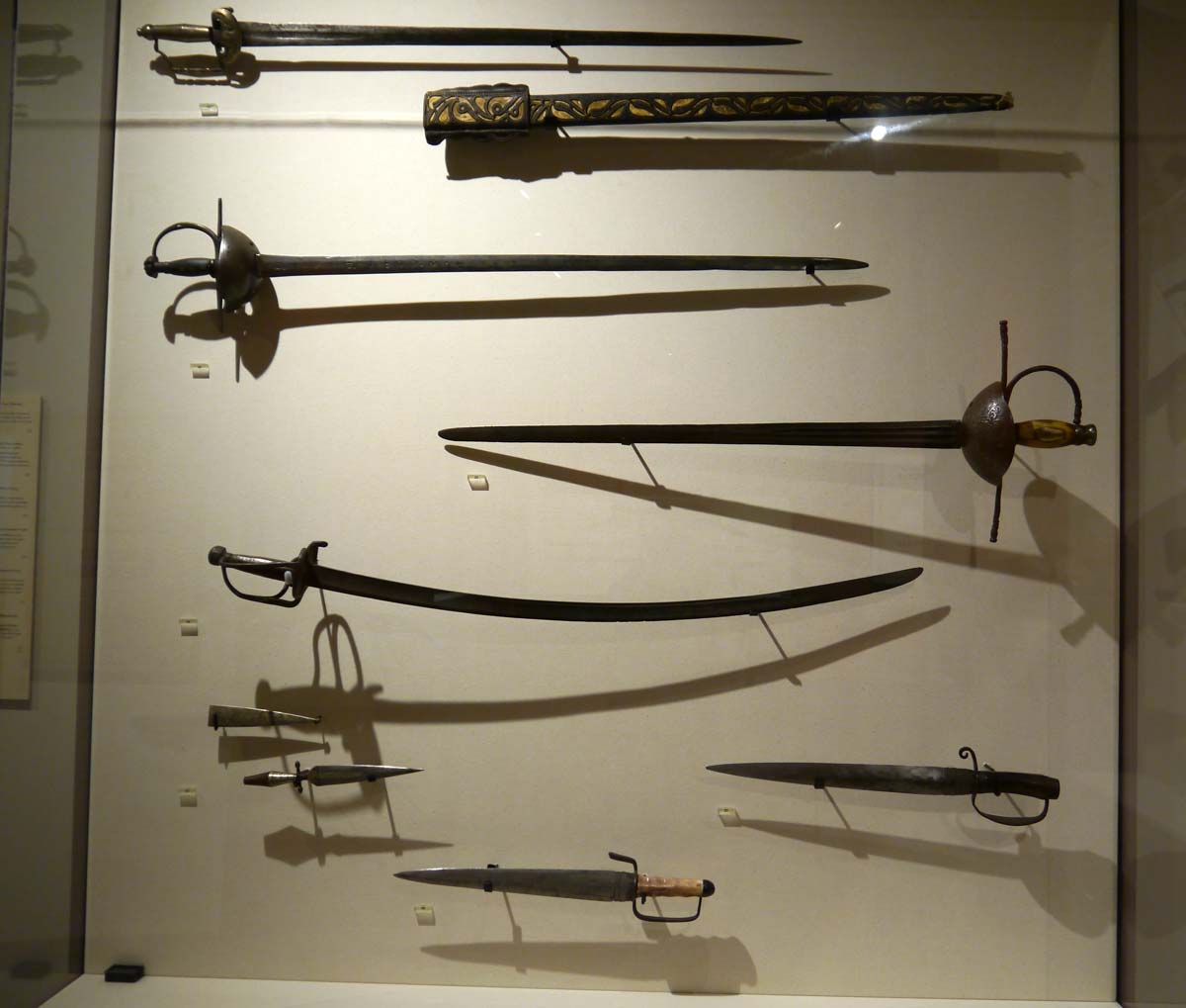Spanish swords and knives.