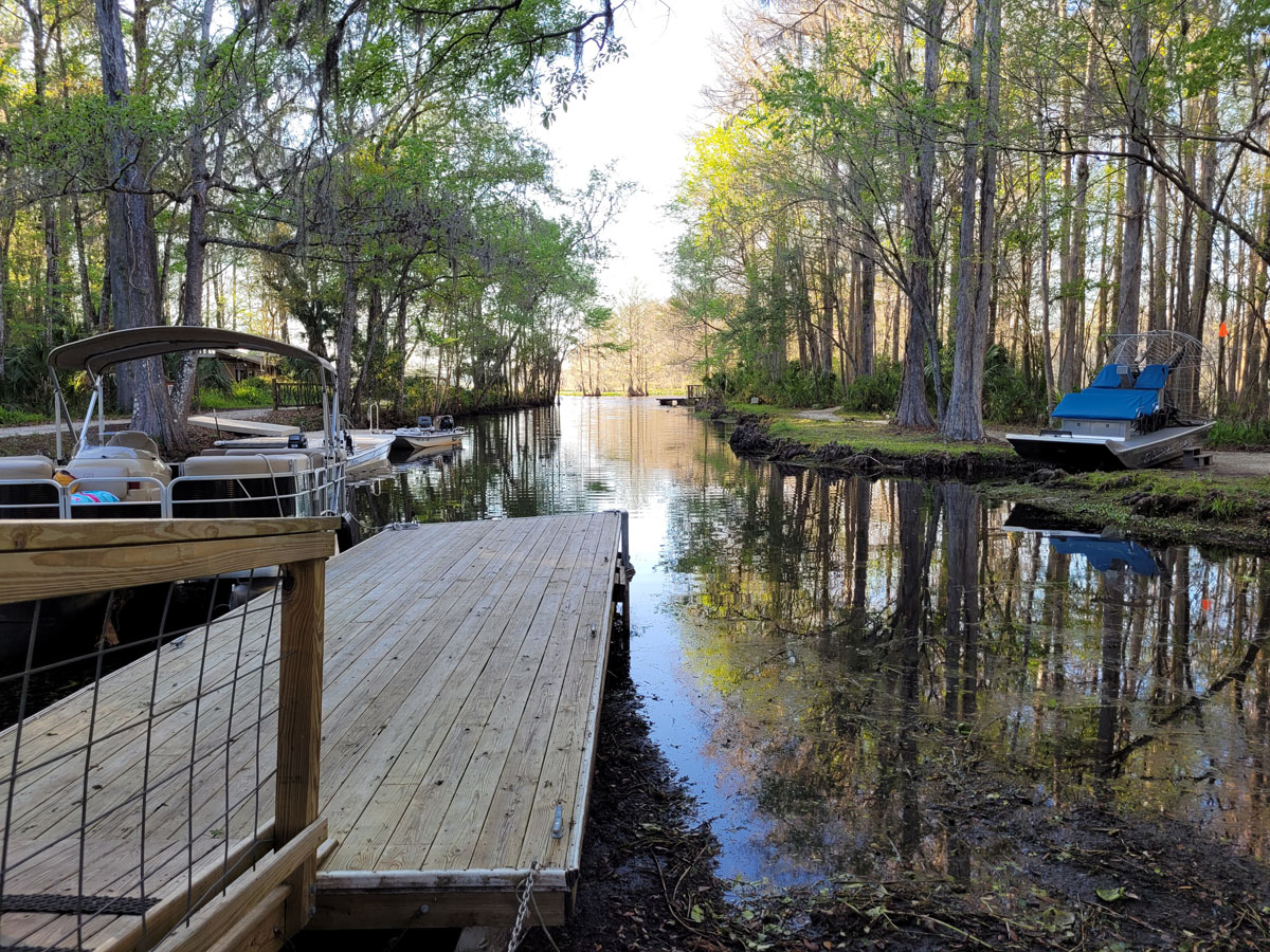 The camp dock.